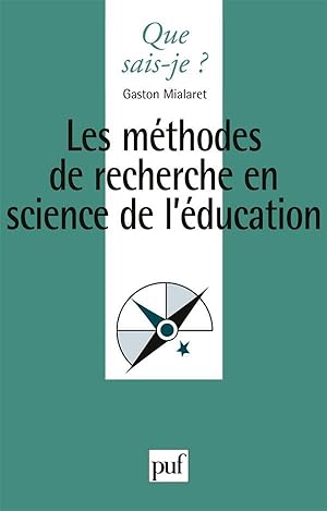 Méthodes de recherche en science de l'éducation