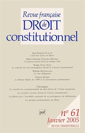 Revue française de droit constitutionnel n.61