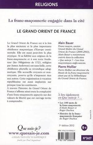 Bild des Verkufers fr le Grand Orient de France (4e dition) zum Verkauf von Chapitre.com : livres et presse ancienne