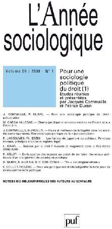 Seller image for Revue L'Anne sociologique n.59/1 : pour une sociologie politique du droit (dition 2009) for sale by Chapitre.com : livres et presse ancienne
