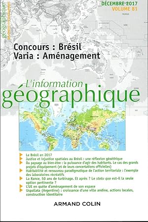 l'information géographique : 4/2017 ; concours