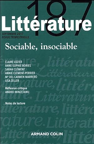 littérature n.187 : 3/2017