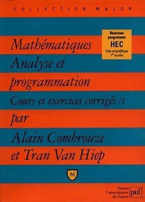 Image du vendeur pour Mathmatiques, analyse et programmation mis en vente par Chapitre.com : livres et presse ancienne