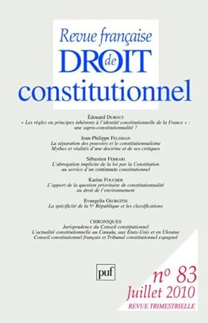 Revue française de droit constitutionnel n.83