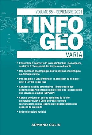 l'information geographique - n 3/2021 varia