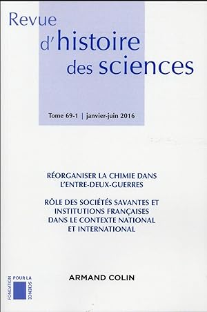 revue d'histoire des sciences : 1/2016