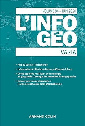 l'information géographique n.84 : juin 2020 ; varia