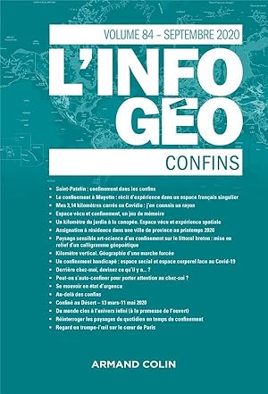 l'information géographique n.84 : 3/2020 ; confins