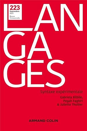 langages n 223 3/2021 syntaxe experimentale