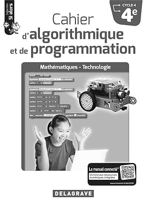 mathématiques ; technologie ; cahier d'algorithmique et de programmation ; 4e ; livre du professeur