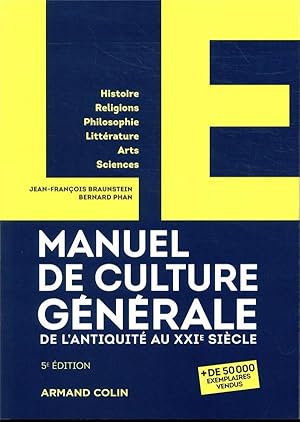 Bild des Verkufers fr manuel de culture gnrale : de l'Antiquit au XXIe sicle (5e dition) zum Verkauf von Chapitre.com : livres et presse ancienne