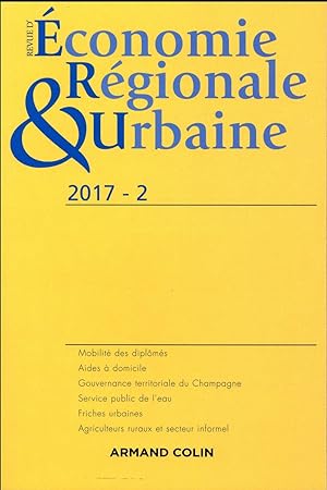 revue d'économie régionale et urbaine