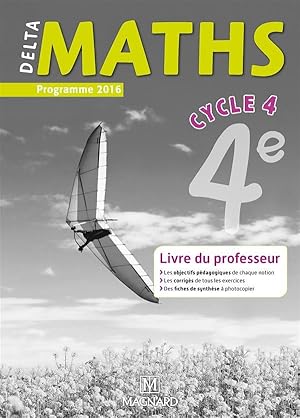 delta maths : cycle 4 ; 4ème ; livre du professeur (programme 2016)