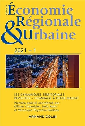 Revue d'économie régionale et urbaine n.2021-1 : les dynamiques territoriales revisitées - hommag...