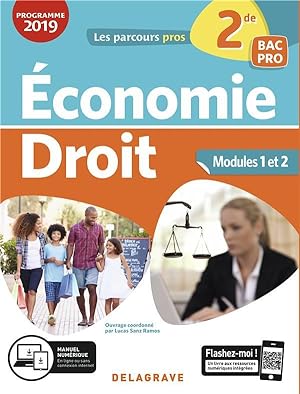 les parcours pro : économie droit ; 2de, bac pro ; modules 1 et 2 ; pochette élève (édition 2019)