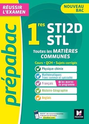 Imagen del vendedor de prpabac : toutes les matires communes ; 1re STI2D/STL ; cours, QCM, sujets corrigs a la venta por Chapitre.com : livres et presse ancienne