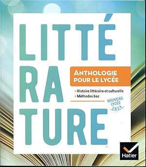 Seller image for anthologie lyce ; franais ; 2de/1re ; livre de l'lve (dition 2019) for sale by Chapitre.com : livres et presse ancienne