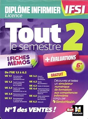 DEI IFSI ; tout le semestre 2 en fiches mémos ; + évaluations