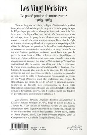 Seller image for Les vingt dcisives, 1965-1985 for sale by Chapitre.com : livres et presse ancienne