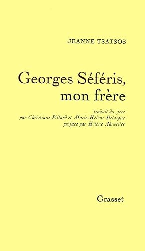 Immagine del venditore per Georges Sfris, mon frre venduto da Chapitre.com : livres et presse ancienne