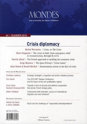 REVUE MONDES n.4 : diplomatie de la crise
