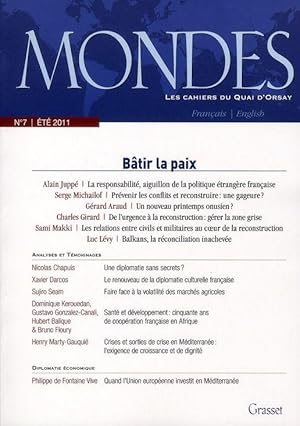 REVUE MONDES n.7 : bâtir la paix