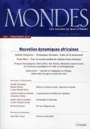 REVUE MONDES n.3 : nouvelles dynamiques africaines