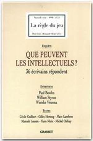 la règle du jeu n.21 : que peuvent les intellectuels ? 36 écrivains répondent