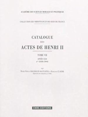 Catalogue des actes de Henri II
