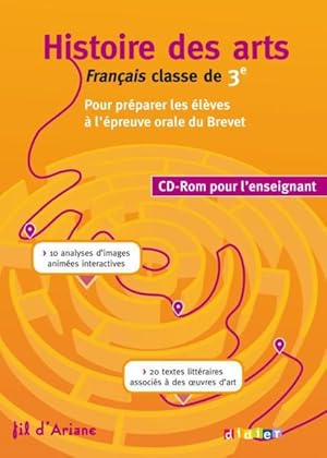 Histoire Des Arts 3e - Cd Rom Enseignant