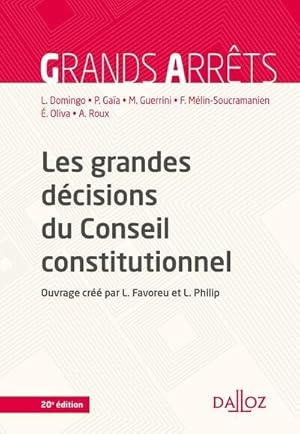 les grandes décisions du Conseil constitutionnel (20e édition)