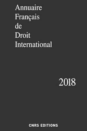 annuaire français de droit international 2018