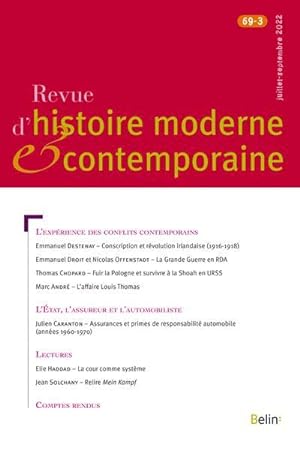 REVUE D'HISTOIRE MODERNE ET CONTEMPORAINE n.69