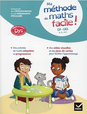 ma méthode de maths facile ! CP, CE1 ; dys