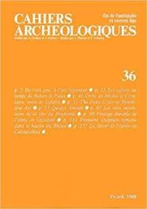 Seller image for Cahiers Archologiques n.36 for sale by Chapitre.com : livres et presse ancienne