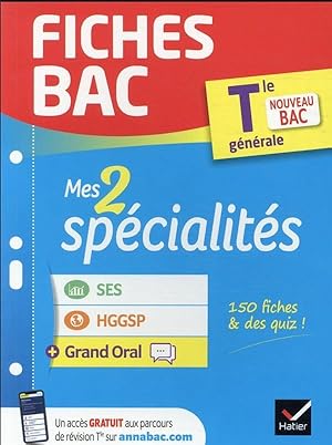 fiches bac : SES, HGGSP & grand oral ; terminale générale (édition 2022)