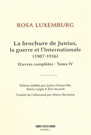 Bild des Verkufers fr la brochure de junius et autres textes sur la guerre. zum Verkauf von Chapitre.com : livres et presse ancienne