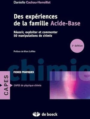 Bild des Verkufers fr Des expriences de la famille acide-base zum Verkauf von Chapitre.com : livres et presse ancienne