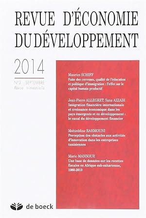 revue d'économie du développement N.3