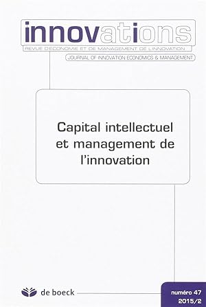 cahiers d'économie de l'innovation N.47