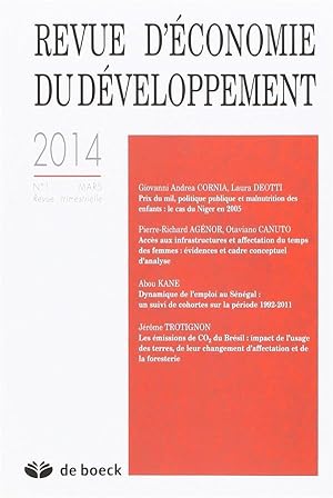 revue d'économie du développement N.1