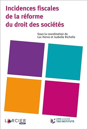 incidences fiscales de la réforme du droit des sociétés