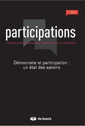 participations N.1 ; démocratie et participation : un état des savoirs