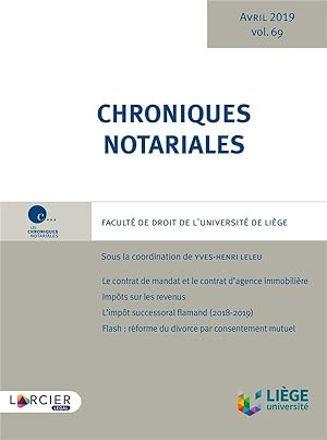 chroniques notariales Tome 69