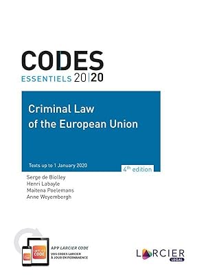codes essentiels : criminal law of the European Union (édition 2020)