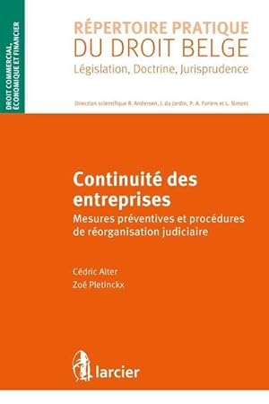 Immagine del venditore per continuit des entreprises ; mesures prventives et procdures de rorganisation judiciaire venduto da Chapitre.com : livres et presse ancienne