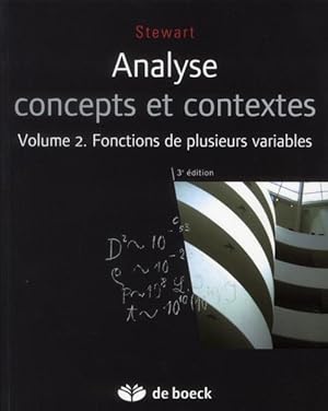 analyse - concepts et contextes. volume 2 : fonctions de plusieurs variables