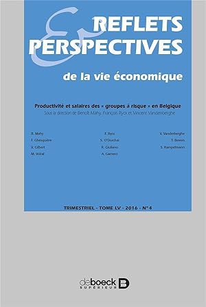 reflets et perspectives de la vie économique n.2016/4 ; productivité et salaires des "groupes à r...