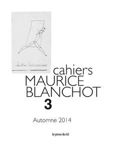 Cahiers Maurice Blanchot N.3