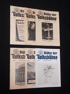 Blätter der Volksbühne Berlin, [16.] Jahrgang 1939/40, Hefte 1 - 6, komplett